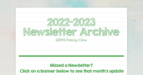 Newsletter Archive
