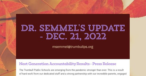 Dr. Semmel's Update - Dec. 21, 2022