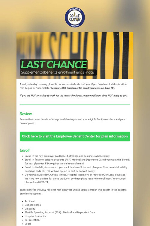 LAST CHANCE