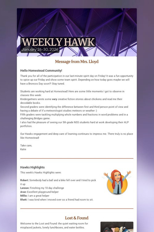 WEEKLY HAWK