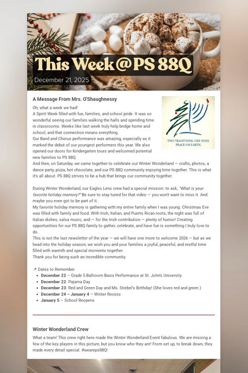 This Week @ PS 88Q