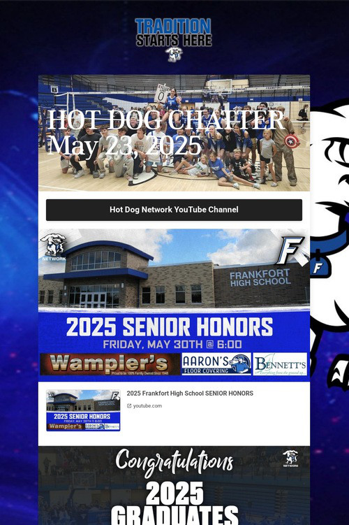HOT DOG CHATTER May 23, 2025