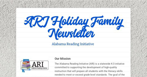 ARI Holiday Family Newsletter