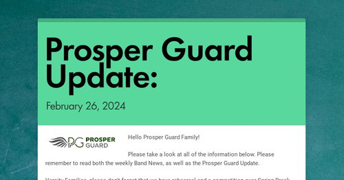 Prosper Guard Update: