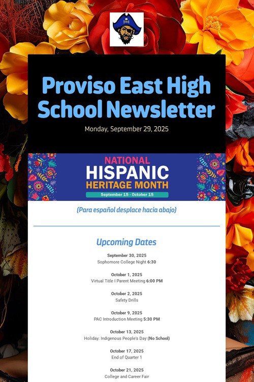 Proviso East High School Newsletter
