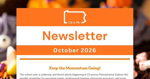 October 2026 Newsletter