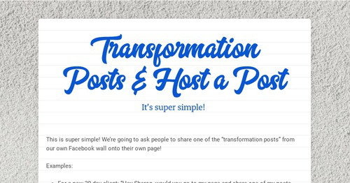 Transformation Post Example Design newsletters to spread the word online | Smore