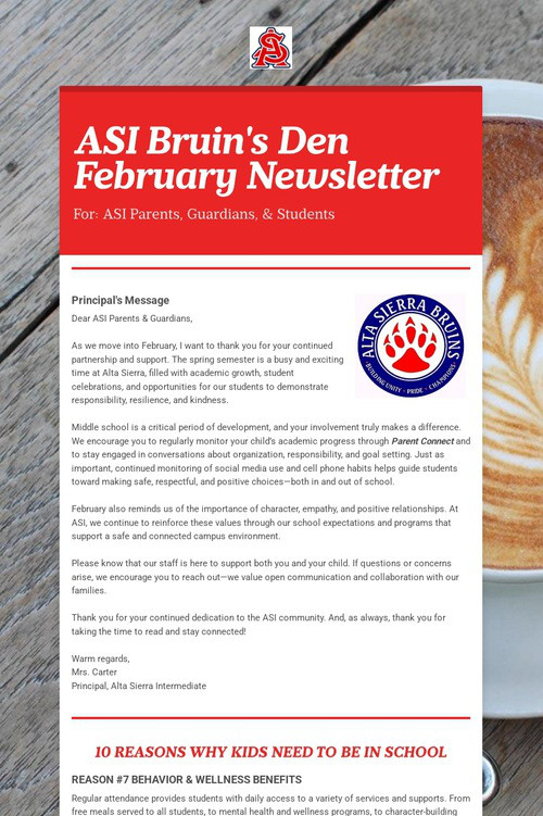 ASI Bruin's Den February Newsletter