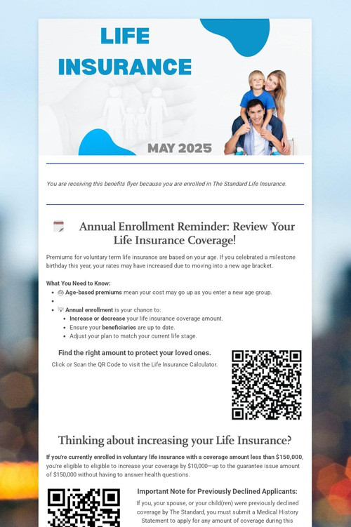Life Insurance Benefits Bulletin