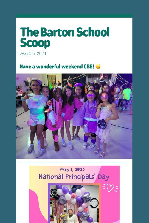 The Barton School Scoop