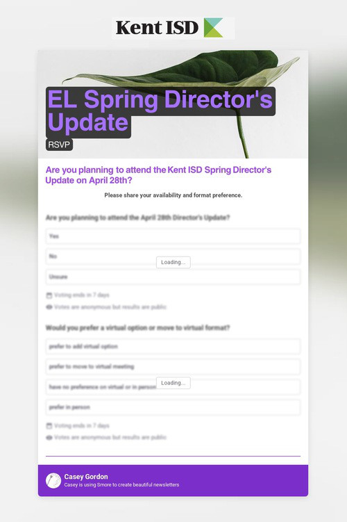 EL Spring Director's Update