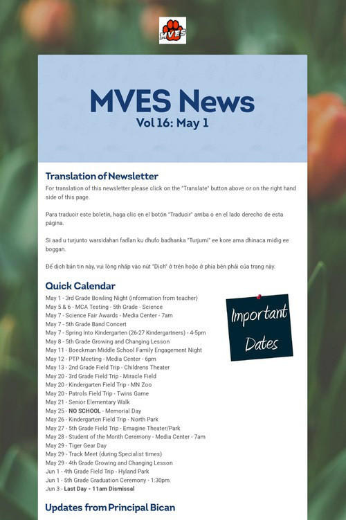 MVES News