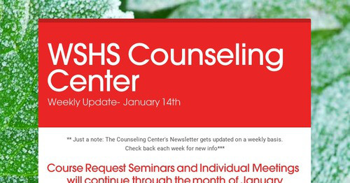 WSHS Counseling Center