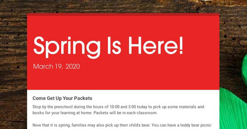 Spring Is Here! | Smore Newsletters