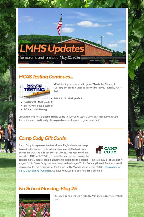 LMHS Updates