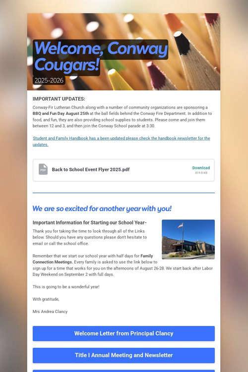 Welcome, Conway Cougars!