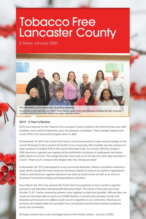 Tobacco Free Lancaster County