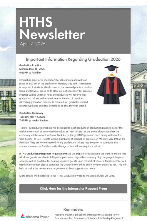 HTHS Newsletter