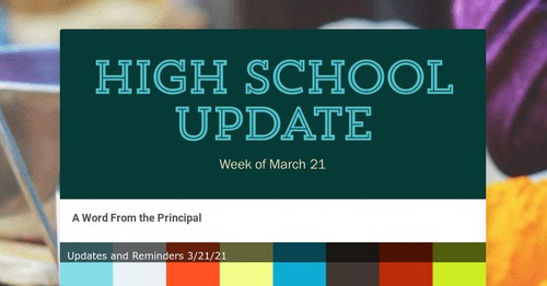 High School Update | Smore Newsletters