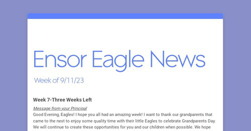 Ensor Eagle News