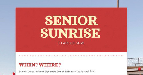 SENIOR SUNRISE