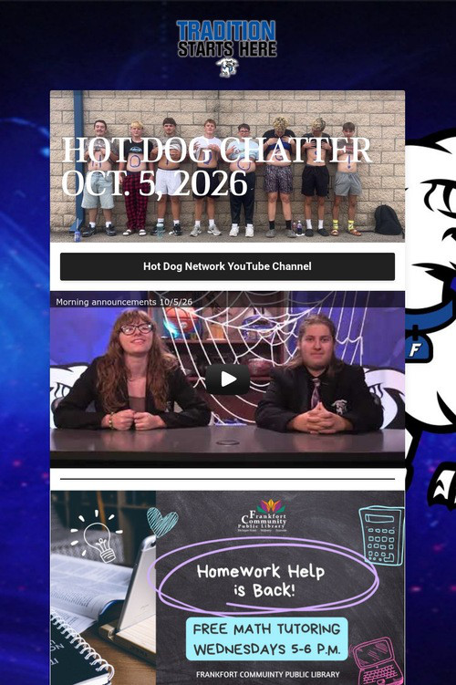 HOT DOG CHATTER OCT. 5, 2026