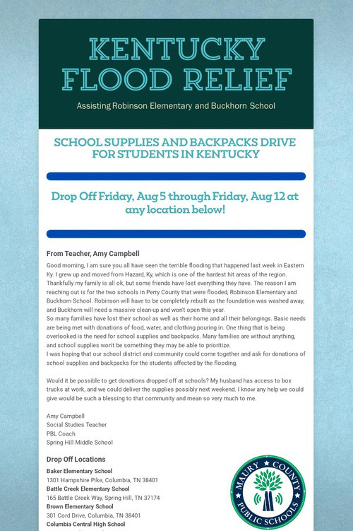 Kentucky Flood Relief