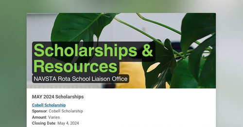 Scholarships & Resources