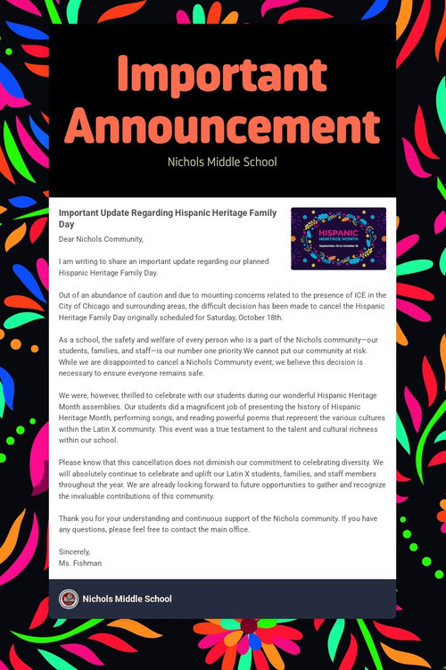 Important Announcement