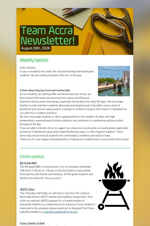 Team Accra Newsletter!