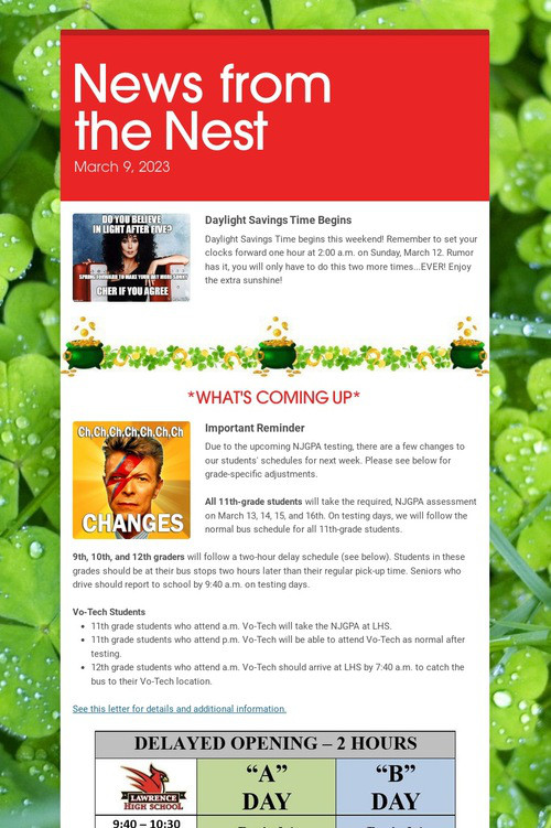 News from the Nest
