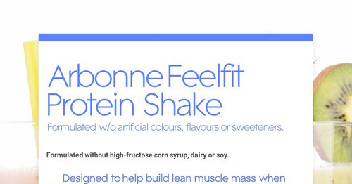 Arbonne Feelfit Protein Shake