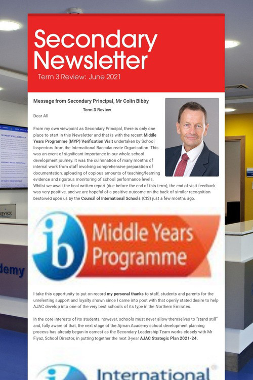 Secondary Newsletter