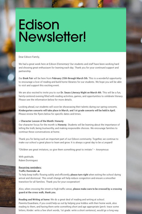 Edison Newsletter!
