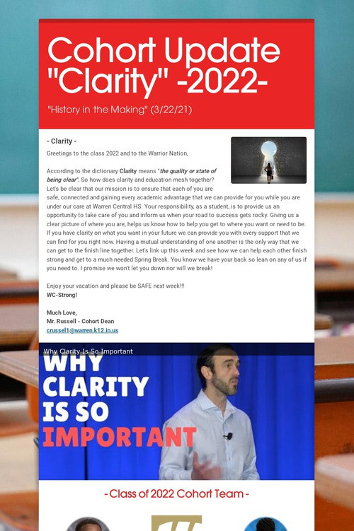Cohort Update "Clarity" -2022-