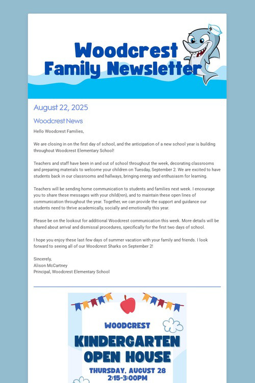 Woodcrest Family Newsletter