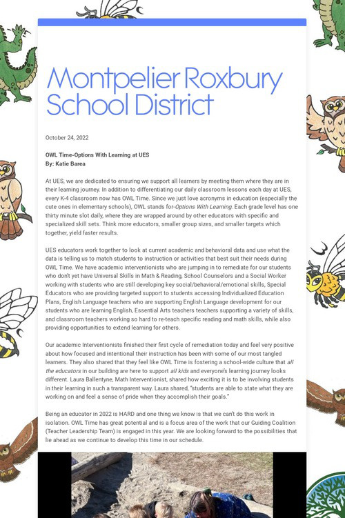 Montpelier Roxbury School District