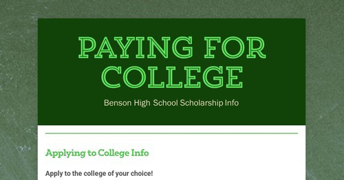 Paying for College