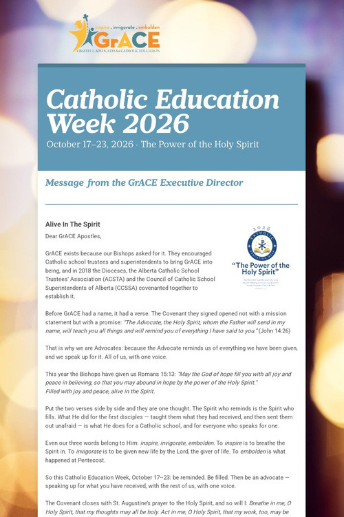 Catholic Education Week 2026