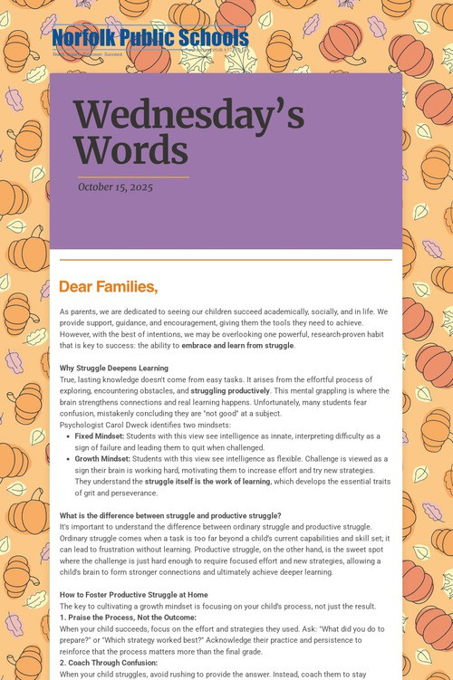 Wednesday's Words