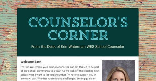 Counselor's Corner