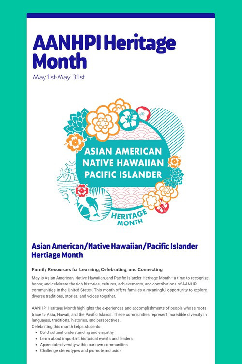AANHPI Heritage Month