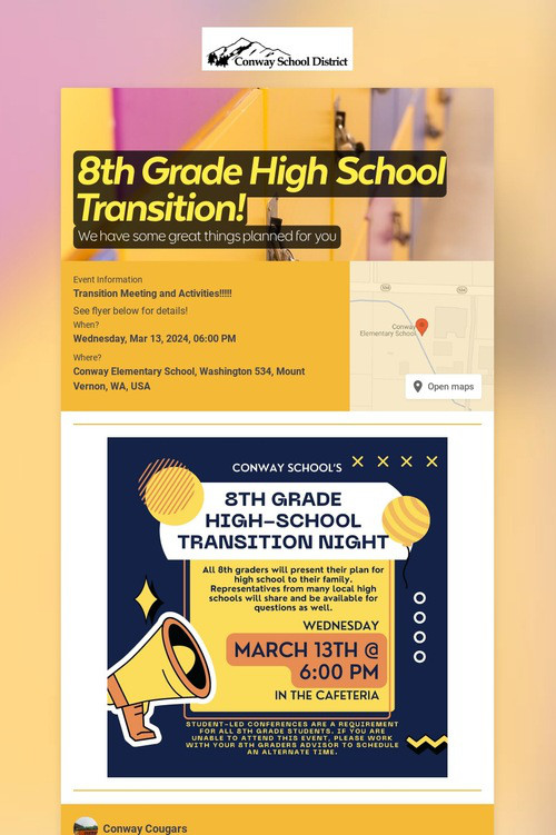 8th Grade High School Transition!
