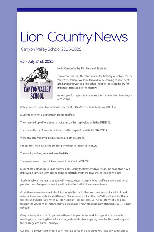 Lion Country News