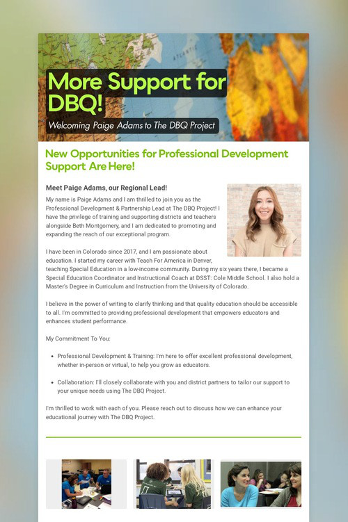 More Support for DBQ!