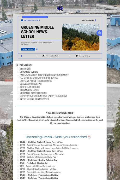 Gruening News: 26/27