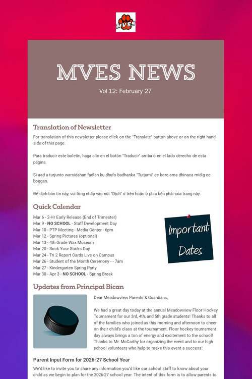 MVES News