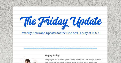 Quick Friday Update Design newsletters to spread the word online | Smore
