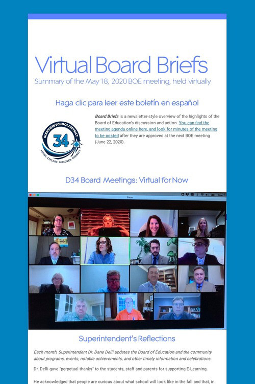 Virtual Board Briefs