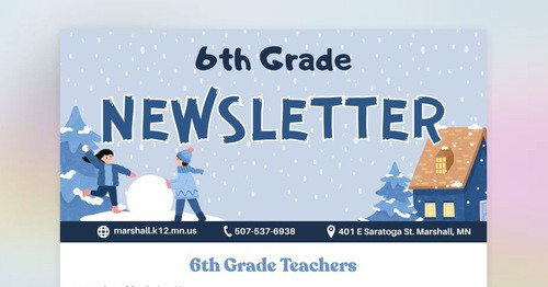 6th Grade Newsletter